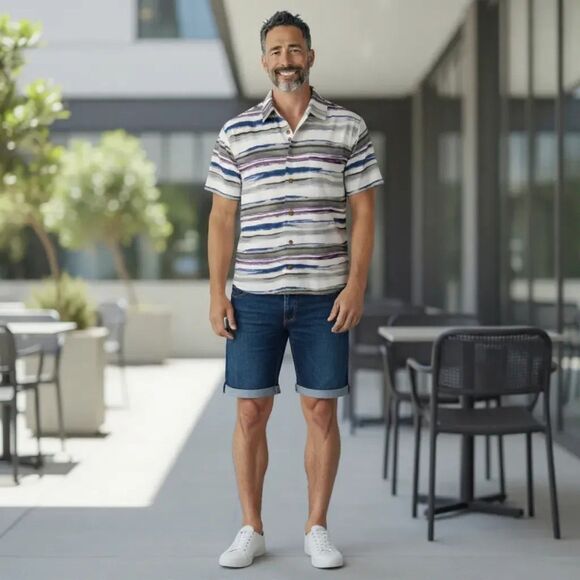 TOMMY BAHAMA Island Zone Camp Button Down Shirt Men's Size L - Picture 1 of 6